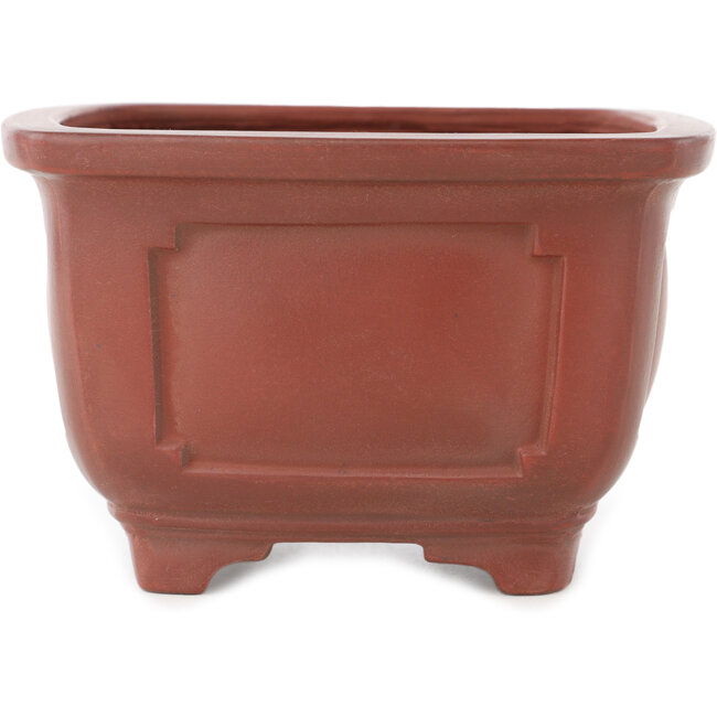 Maceta para bonsái cuadrada sin esmaltar de Bigei - 128 x 128 x 81 mm