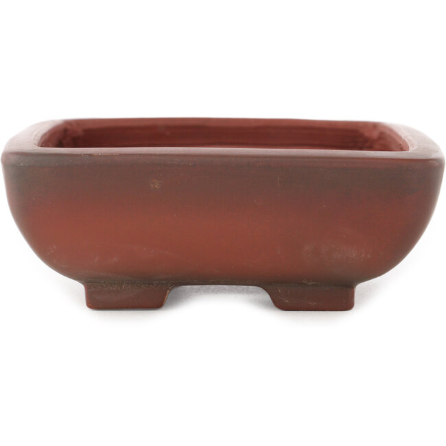 Rechteckiger unglasierter Bonsai-Topf von Bigei - 153 x 113 x 41 mm