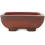 Rectangular unglazed bonsai pot by Bigei - 153 x 113 x 41 mm