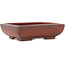 Rectangular unglazed bonsai pot by Bigei - 153 x 113 x 41 mm