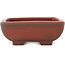 Rectangular unglazed bonsai pot by Bigei - 153 x 113 x 41 mm