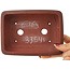 Rectangular unglazed bonsai pot by Bigei - 153 x 113 x 41 mm