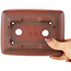 Maceta rectangular sin esmaltar para bonsái de Bigei - 153 x 113 x 41 mm