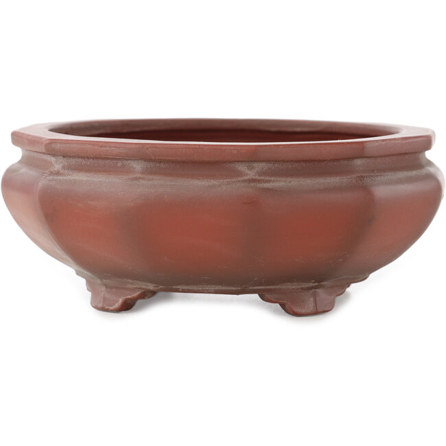 Maceta para bonsái redonda sin esmaltar de Bigei - 155 x 155 x 60 mm