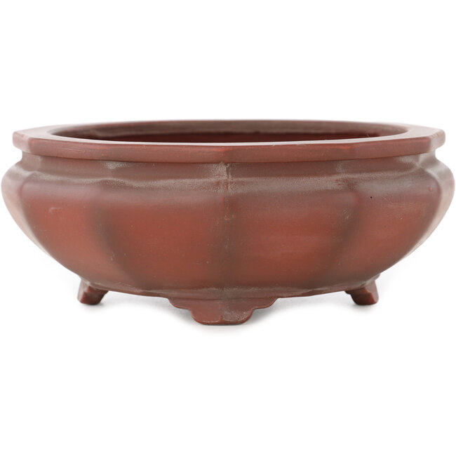 Ronde ongeglazuurde bonsaipot van Bigei - 155 x 155 x 60 mm