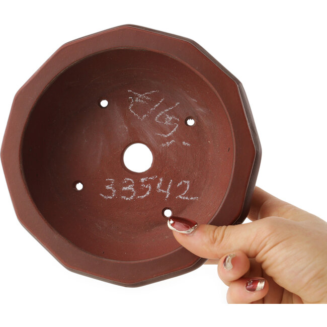 Vaso bonsai rotondo non smaltato di Bigei - 155 x 155 x 60 mm