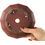 Ronde ongeglazuurde bonsaipot van Bigei - 155 x 155 x 60 mm