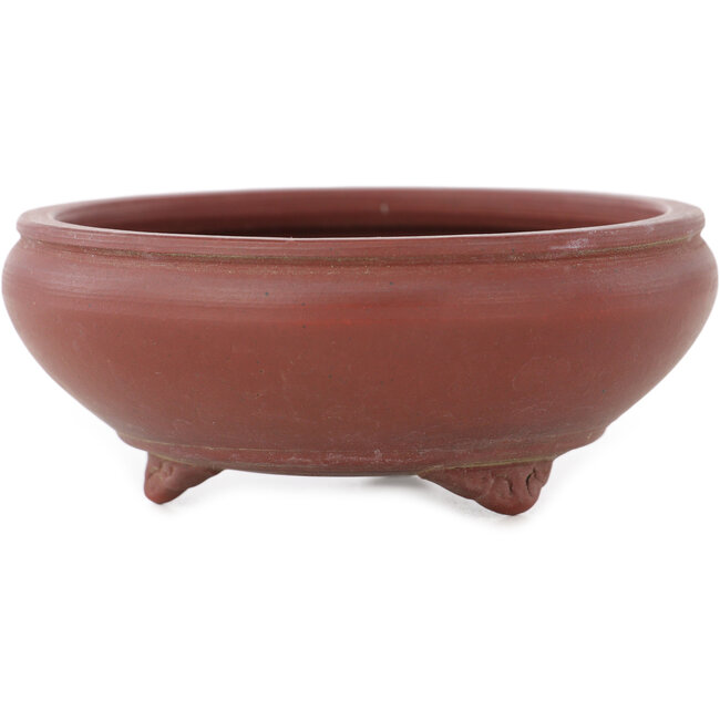 Round unglazed bonsai pot by Bigei - 95 x 95 x 40 mm
