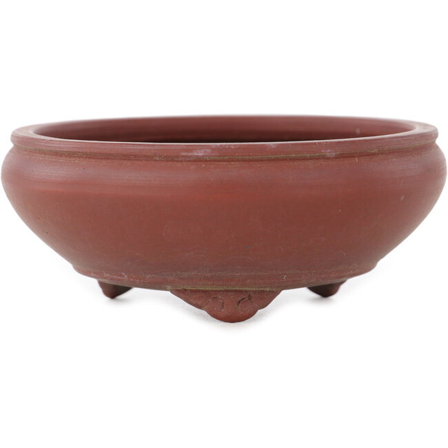 Round unglazed bonsai pot by Bigei - 95 x 95 x 40 mm