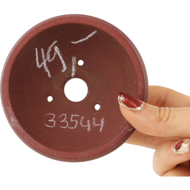 Pot à bonsaï rond non émaillé de Bigei - 95 x 95 x 40 mm