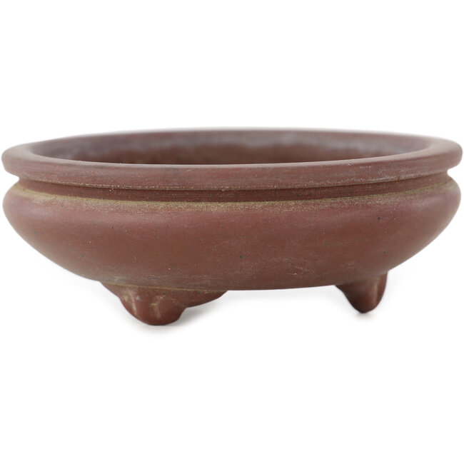 Maceta para bonsái redonda sin esmaltar de Bigei - 75 x 75 x 26 mm