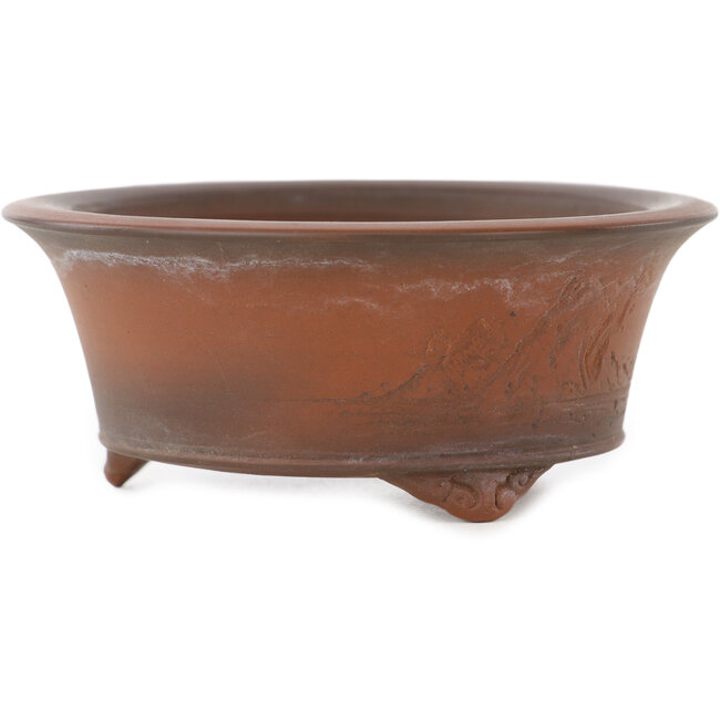 Round unglazed bonsai pot by Bigei - 95 x 95 x 40 mm