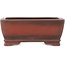 Maceta rectangular sin esmaltar para bonsái de Bigei - 100 x 77 x 42 mm