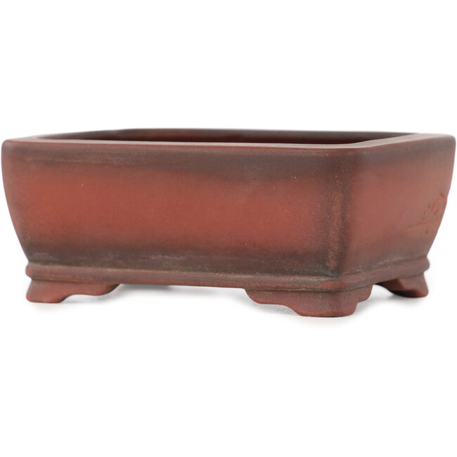 Pot à bonsaï rectangulaire non émaillé de Bigei - 100 x 77 x 42 mm