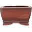 Maceta rectangular sin esmaltar para bonsái de Bigei - 100 x 77 x 42 mm