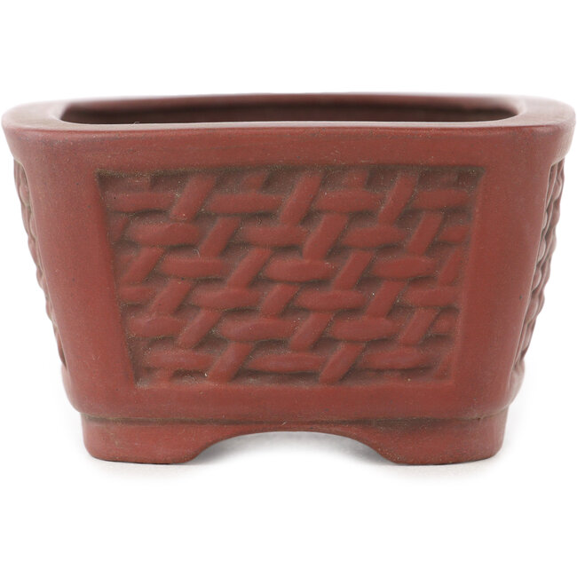 Maceta para bonsái ovalada sin esmaltar de Bigei - 97 x 82 x 47 mm