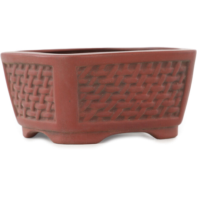 Pot à bonsaï ovale non émaillé de Bigei - 97 x 82 x 47 mm