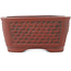 Oval unglazed bonsai pot by Bigei - 97 x 82 x 47 mm