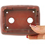 Maceta rectangular sin esmaltar para bonsái de Bigei - 100 x 77 x 42 mm