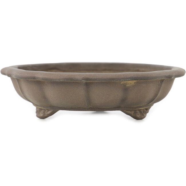 Lotus ongeglazuurde bonsai pot van Bigei - 108 x 108 x 28 mm
