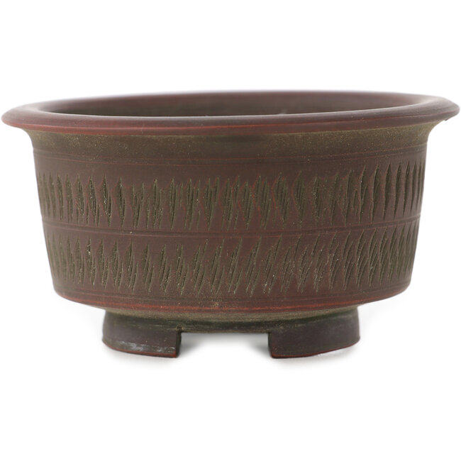 Pot à bonsaï rond non émaillé de Bigei - 80 x 80 x 42 mm