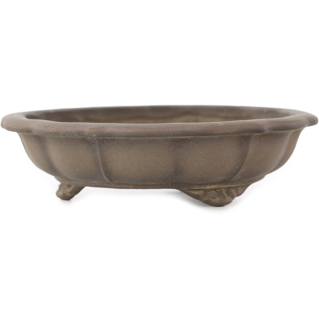Lotus unglazed bonsai pot by Bigei - 108 x 108 x 28 mm