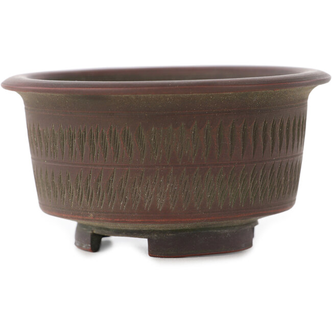 Pot à bonsaï rond non émaillé de Bigei - 80 x 80 x 42 mm