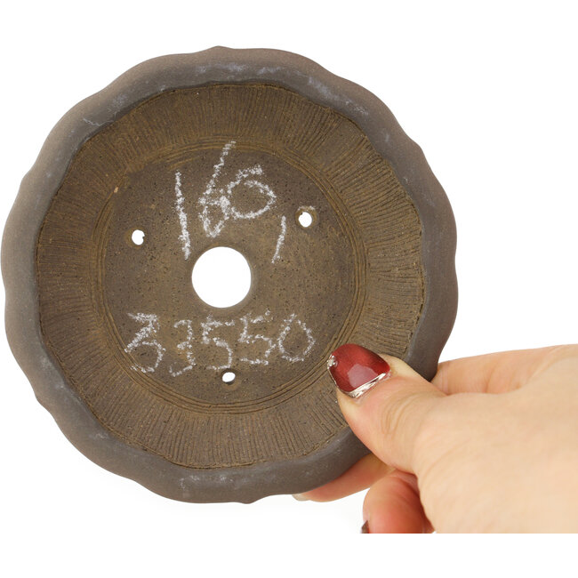 Vaso bonsai Lotus non smaltato di Bigei - 108 x 108 x 28 mm