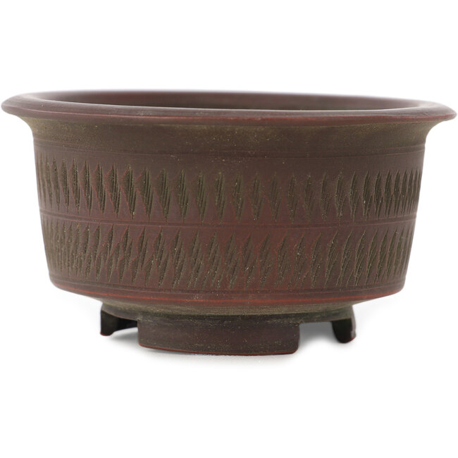 Pot à bonsaï rond non émaillé de Bigei - 80 x 80 x 42 mm