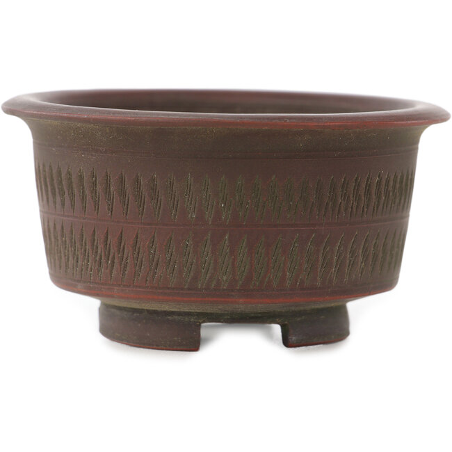 Vaso bonsai rotondo non smaltato di Bigei - 80 x 80 x 42 mm