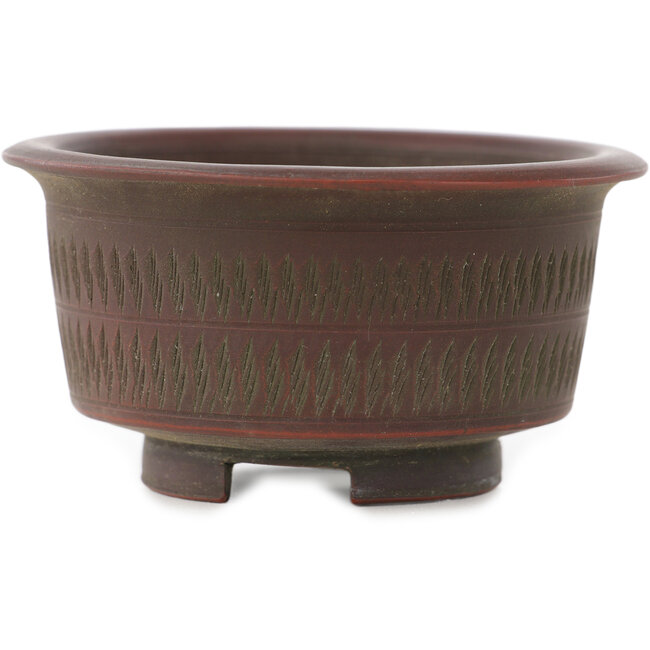 Pot à bonsaï rond non émaillé de Bigei - 80 x 80 x 42 mm