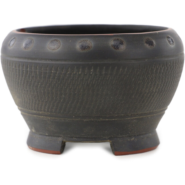 Pot à bonsaï rond non émaillé de Bigei - 62 x 62 x 40 mm