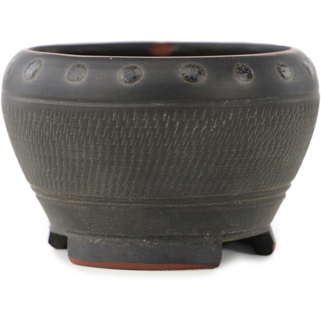 Pot à bonsaï rond non émaillé de Bigei - 62 x 62 x 40 mm