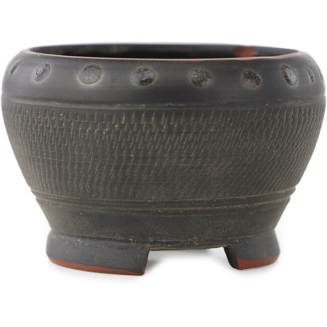 Pot à bonsaï rond non émaillé de Bigei - 62 x 62 x 40 mm