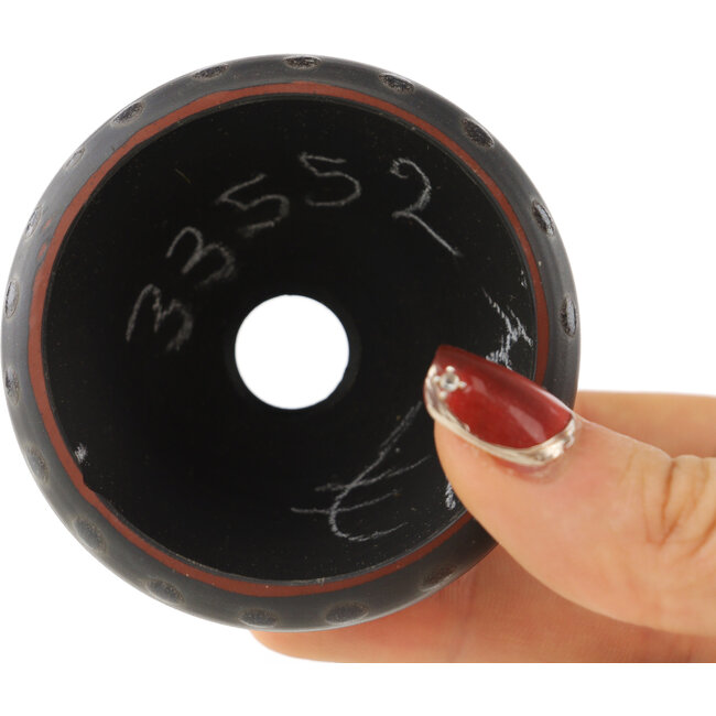 Pot à bonsaï rond non émaillé de Bigei - 62 x 62 x 40 mm