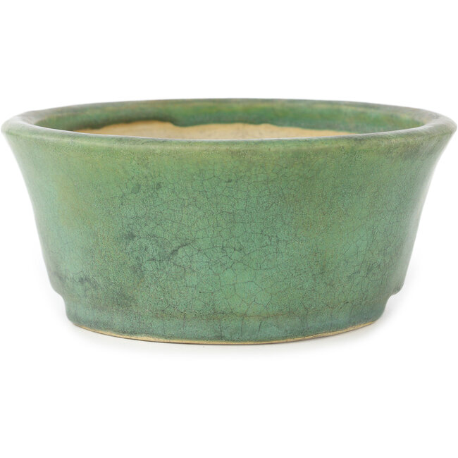 Pot à bonsaï ovale vert par Matuei Kimiko - 188 x 147 x 60 mm