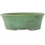 Pot à bonsaï ovale vert par Matuei Kimiko - 188 x 147 x 60 mm