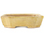 Pot à bonsaï rectangulaire jaune de Matuei Kimiko - 170 x 132 x 35 mm