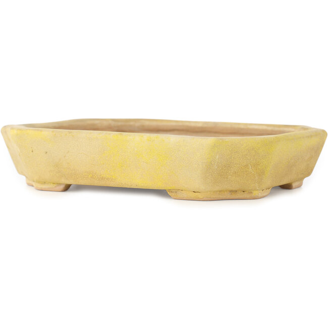 Rechthoekige gele bonsaipot van Matuei Kimiko - 170 x 132 x 35 mm