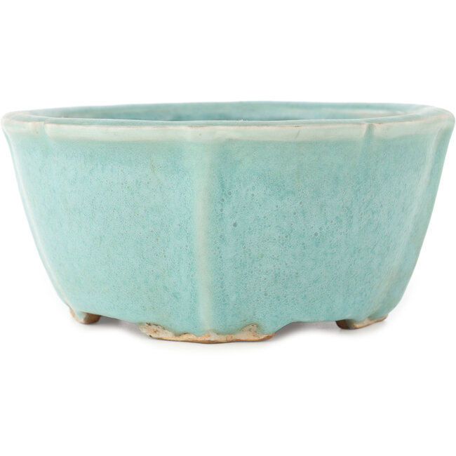 Maceta redonda azul para bonsái de Matuei Kimiko - 160 x 160 x 75 mm