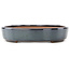 Pot à bonsaï ovale bleu foncé de Yamafusa - 298 x 230 x 45 mm
