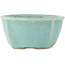 Ronde blauwe bonsaipot van Matuei Kimiko - 160 x 160 x 75 mm