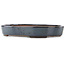Pot à bonsaï ovale bleu foncé de Yamafusa - 298 x 230 x 45 mm