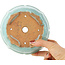 Ronde blauwe bonsaipot van Matuei Kimiko - 160 x 160 x 75 mm