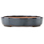 Pot à bonsaï ovale bleu foncé de Yamafusa - 298 x 230 x 45 mm