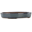 Pot à bonsaï ovale bleu foncé de Yamafusa - 298 x 230 x 45 mm