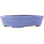 Oval blue bonsai pot by Hattori - 265 x 195 x 61 mm