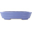 Oval blue bonsai pot by Hattori - 265 x 195 x 61 mm