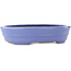 Oval blue bonsai pot by Hattori - 265 x 195 x 61 mm