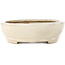 Ovale gebroken witte bonsai pot van Hattori - 265 x 198 x 60 mm